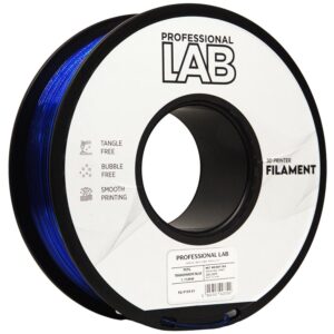 Transparent Blue PETG 1.75mm 1kg Prof.Lab