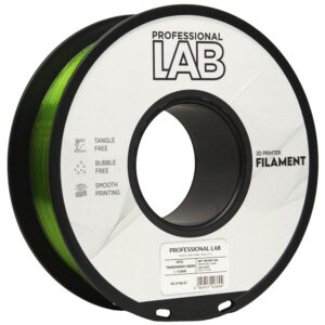 Transparent Green PETG 1.75mm 1kg Prof.Lab
